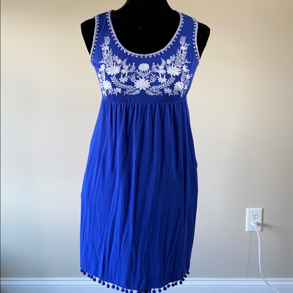 Blue tank dress